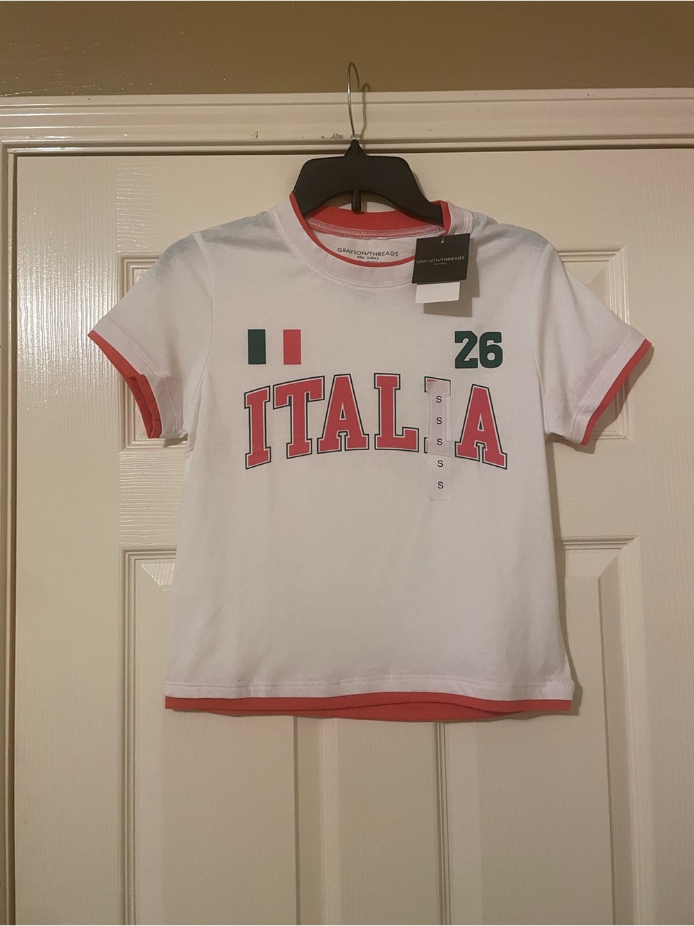 Grayson/Threads The Label Junior Italia Graphic Tee with Red Trim Size: S